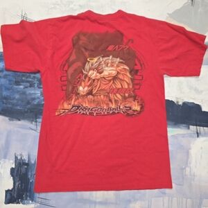 Vintage Dragon Ball Z 2001 Tee Shirt Red - Majin Buu Goku Super Saiyan Medium